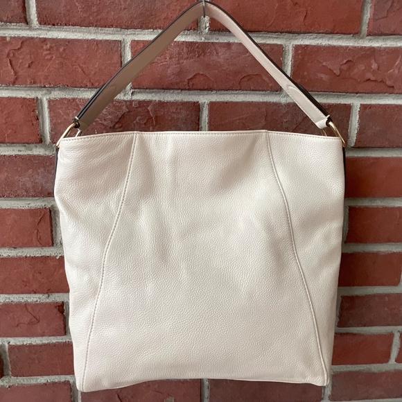 NWT Michael Kors Evie Light Cream Leather Hobo Shoulder Bag NEW - Picture 14 of 16